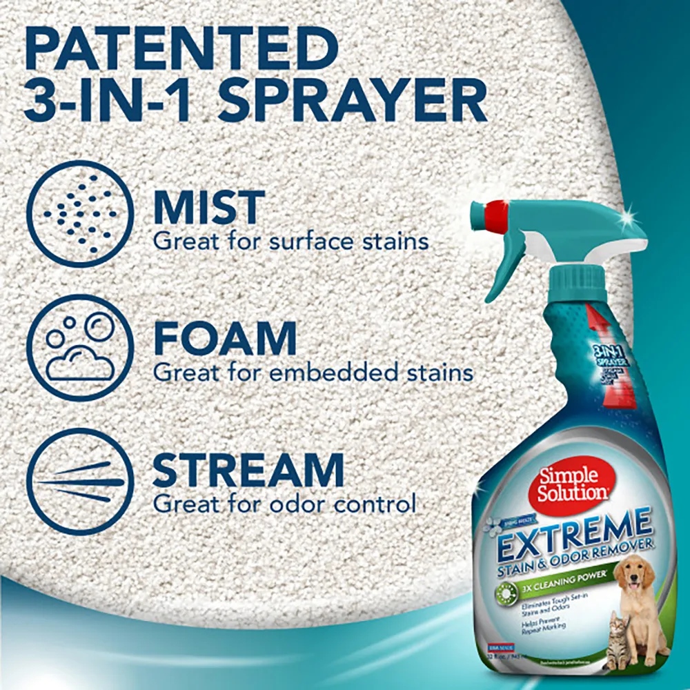 SIMPLE SOLUTION Extreme Stain & Odor Remover 2 SIMPLE SOLUTION Extreme Stain & Odor Remover - Image 2
